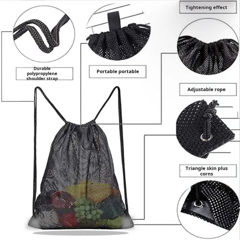 Tas ransel jaring dengan tali, - Fishing Equipment Bag ulasan dan harga