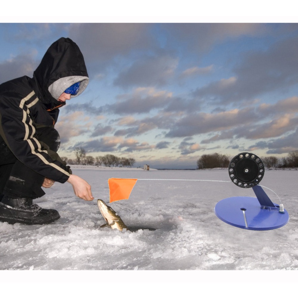1PC Platform Memancing Es Otom - Ice Fishing Tip Up ulasan dan harga